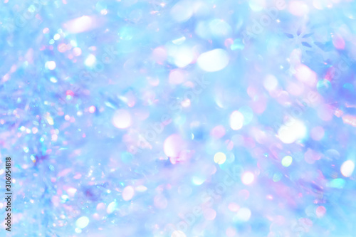 Christmas tinsel blurred abstract holographic trend background photo