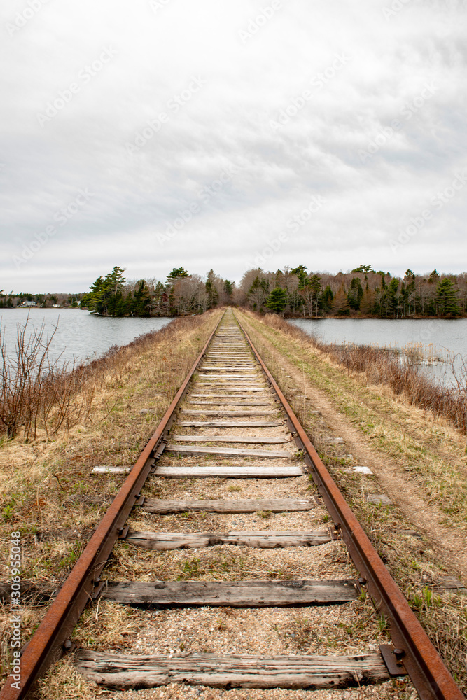 Old mountain railroad track