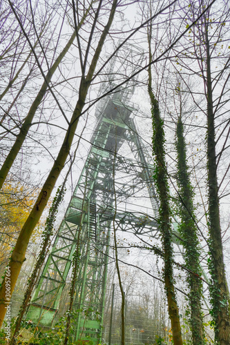 Historischer Zechenturm im Wald am Baldeneysee photo