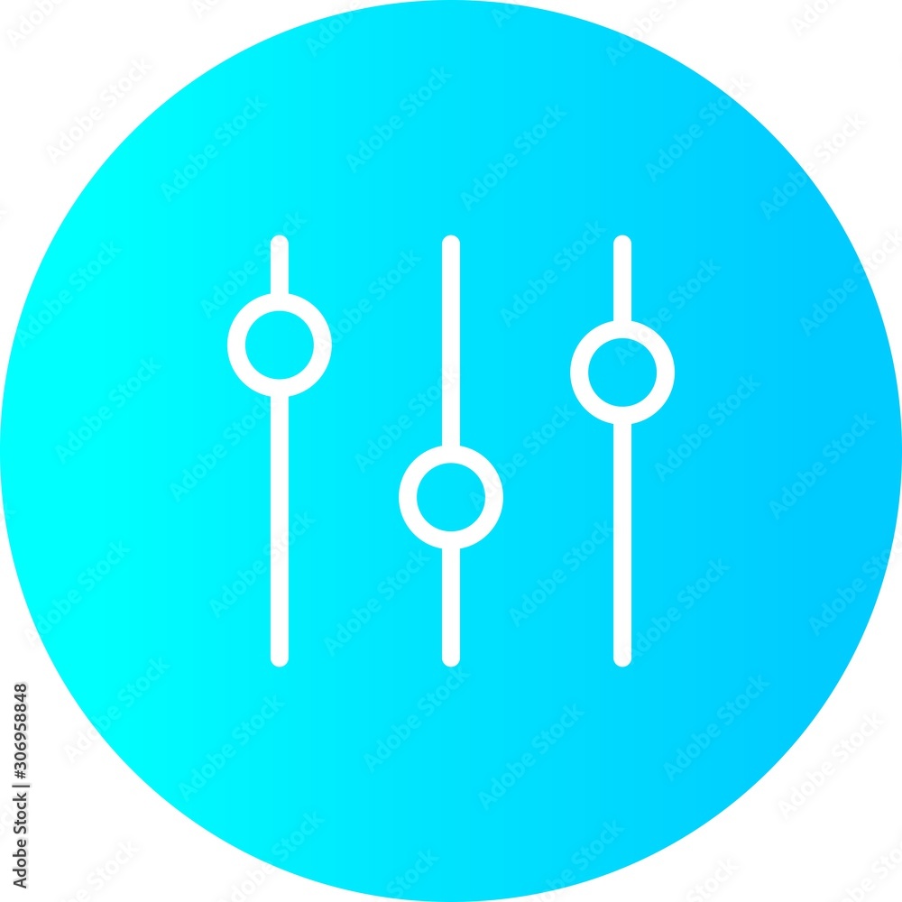 Gradient Circle Volume Bar Icon With White Background Gradient Circle Volume Bar Icon With White Background