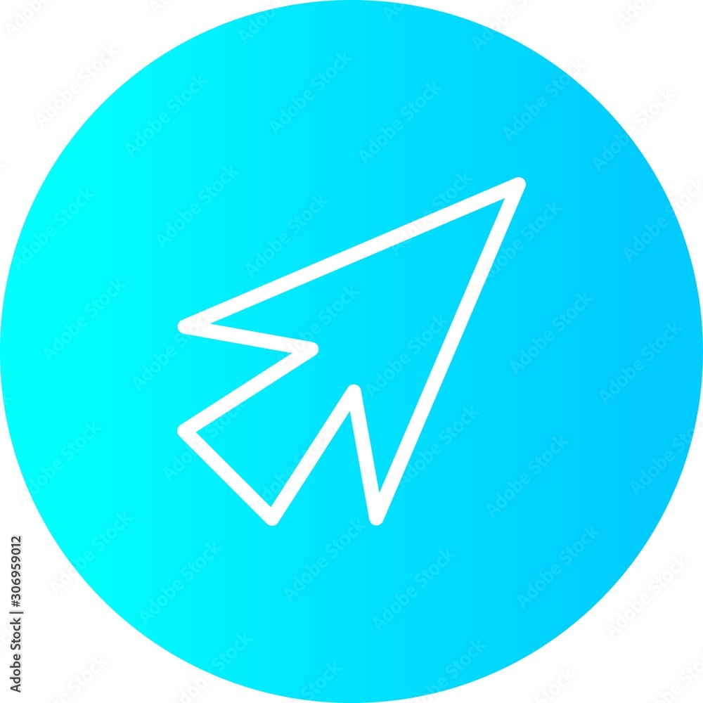 Gradient Circle Cursor Icon With White Background Gradient Circle Cursor Icon With White Background