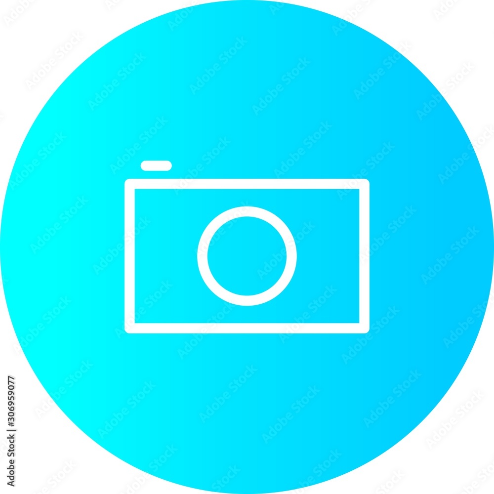Gradient Circle Camera Icon With White Background Gradient Circle Camera Icon With White Background