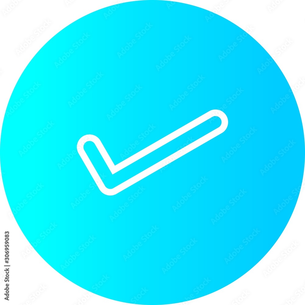 Gradient Circle Check Mark Icon With White Background Gradient Circle Check Mark Icon With White Background