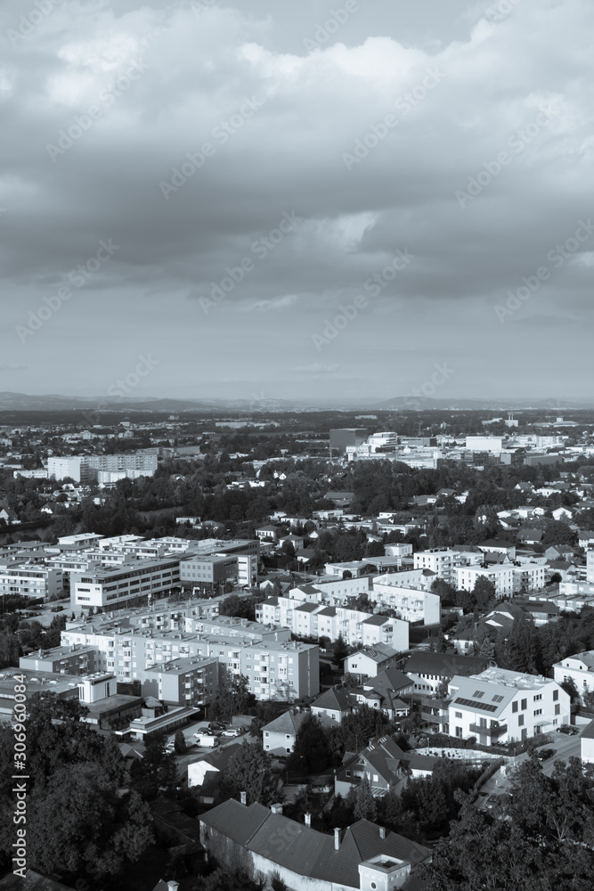 Fototapeta premium Landscape shot of Wels in Upper Austria