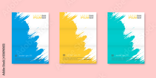 Paper , brochure vertical banner . Strip paint - Vector. Template for text and advertising. 