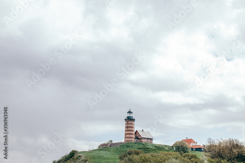 Old lighthouse on a hill in Denmark