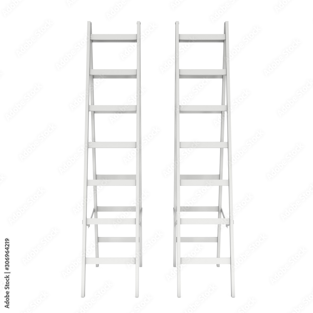 Step ladder. 3d render isolated on white Step ladder. 3d render isolated on white