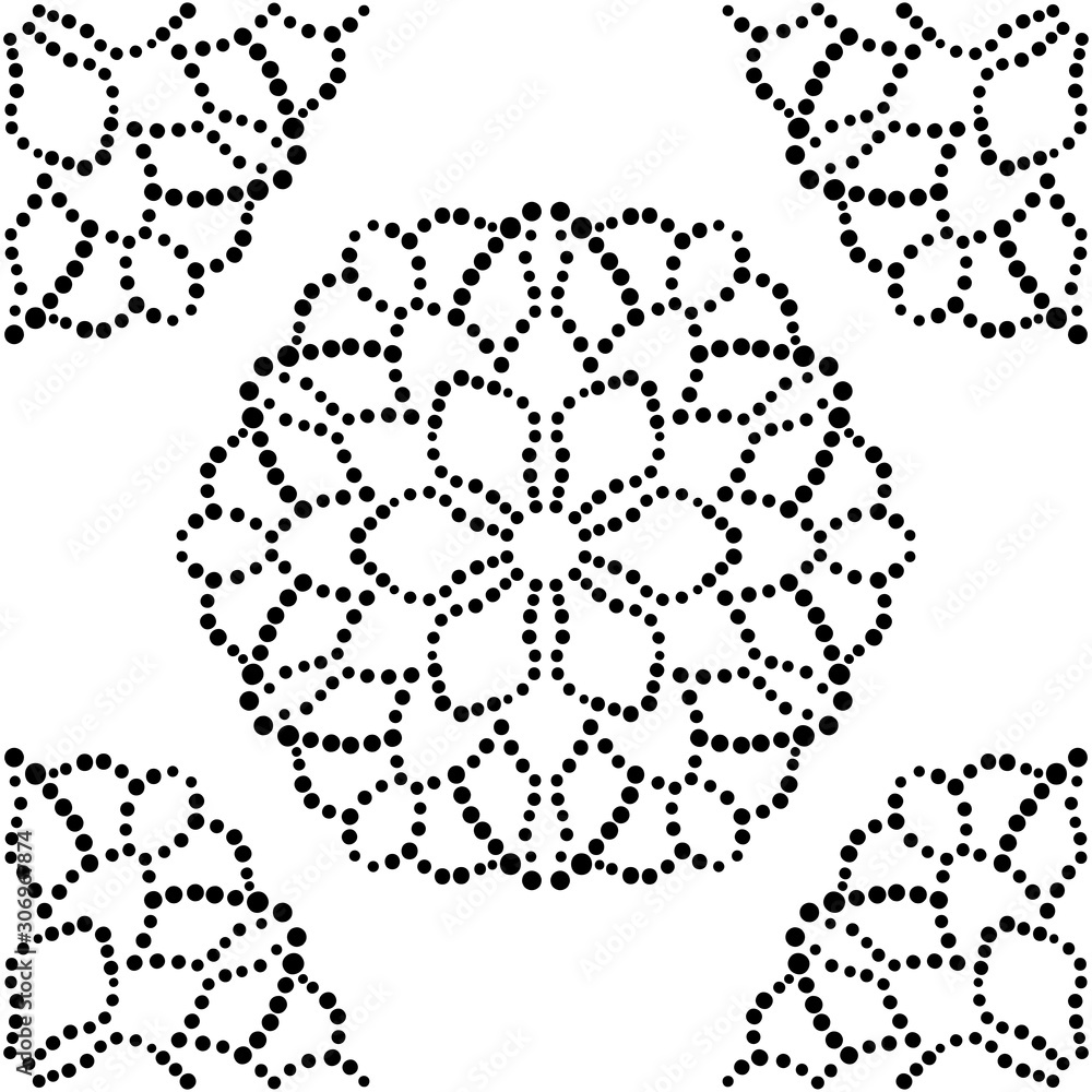 Foto Fantasy seamless pattern with ornamental mandala