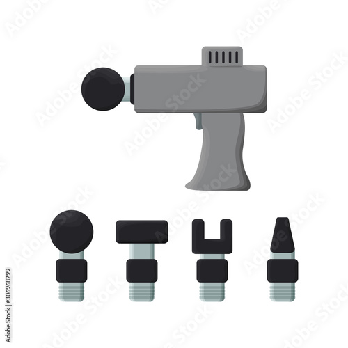 Massage gun vector illustration. Vector.