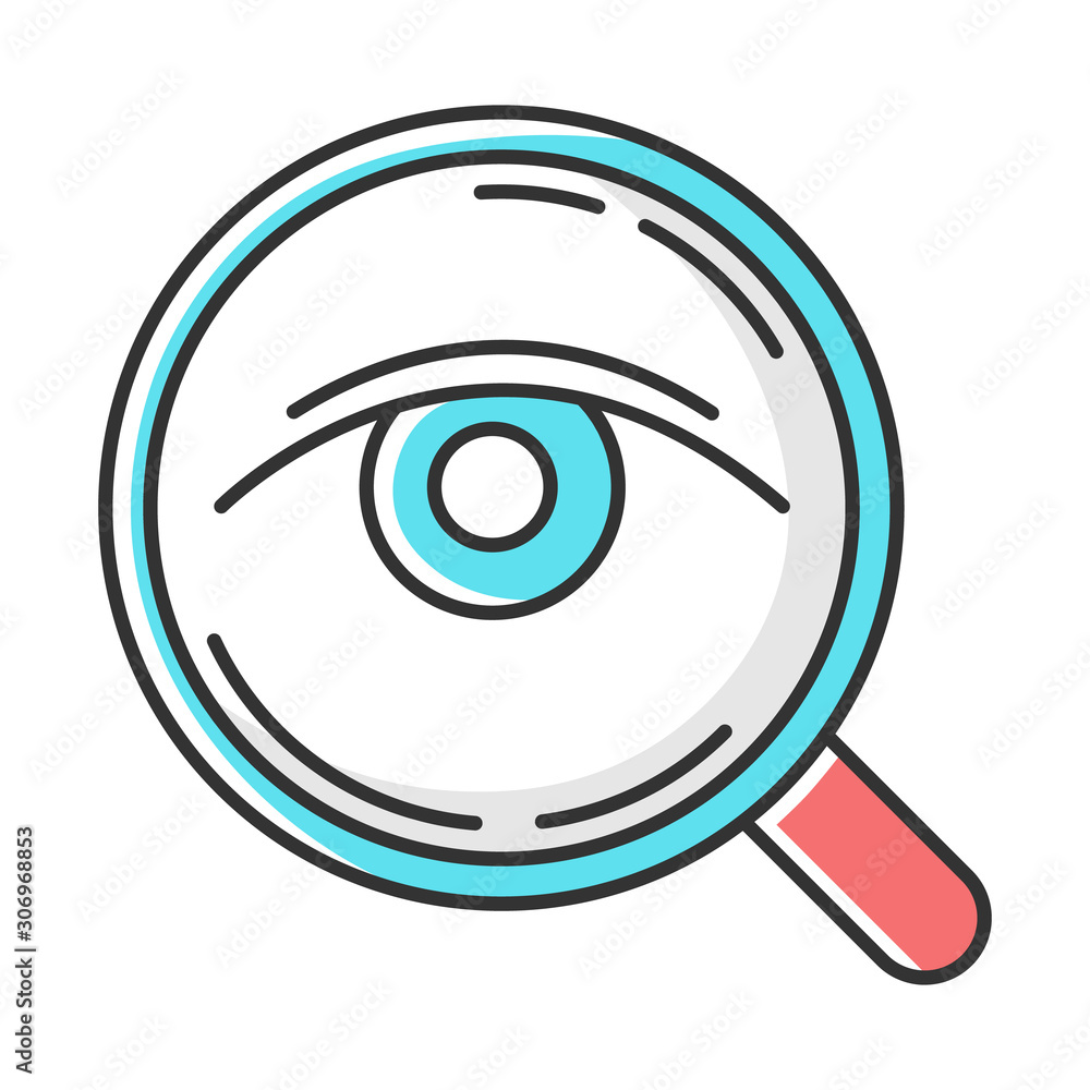 Analysis color icon. Public opinion. Research. Consumer review. Customer satisfaction. Feedback. Evaluation. Observation. Data collection. Sociology. Isolated vector illustration Analysis color icon. Public opinion. Research. Consumer review. Customer satisfaction. Feedback. Evaluation. Observation. Data collection. Sociology. Isolated vector illustration