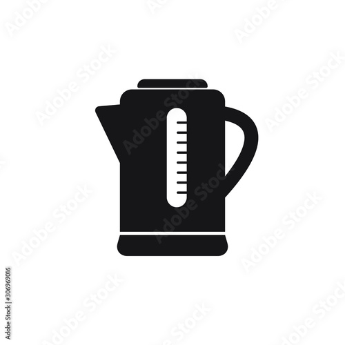 Electric kettle icon. Simple illustration of electric kettle vector icon photo