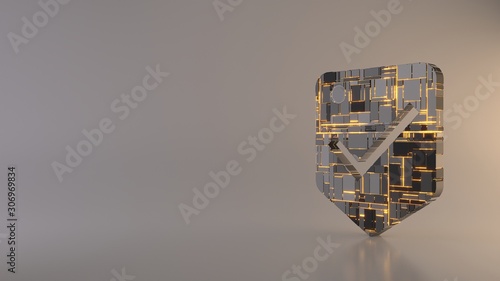 Fotografi light background 3d rendering symbol of been here marker icon