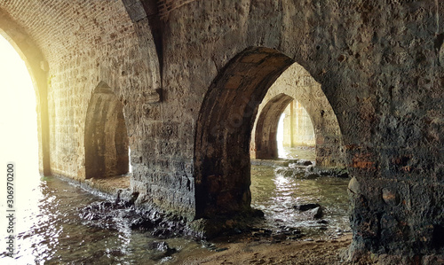 Принти на полотні Arches inside ancient shipyard of Alanya. Turkey, Asia