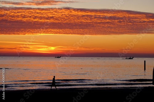 sunset on the beach