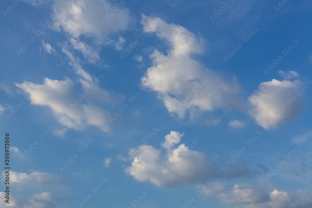 blue sky with white clouds