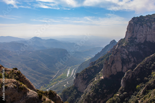 Valley views from the top of Montserrat in Catalunya