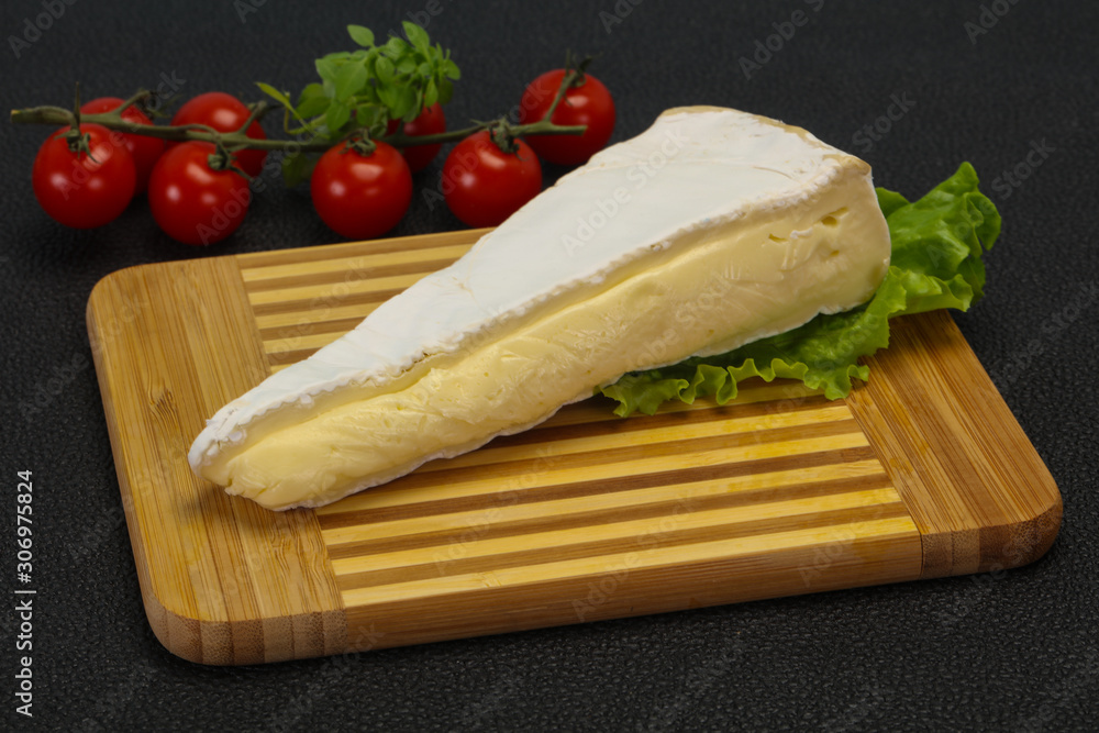 Brie cheese triangle served salad Brie cheese triangle served salad