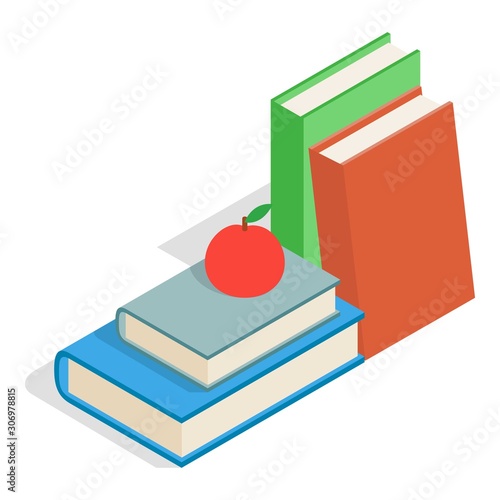 Education icon. Isometric illustration of education vector icon for web