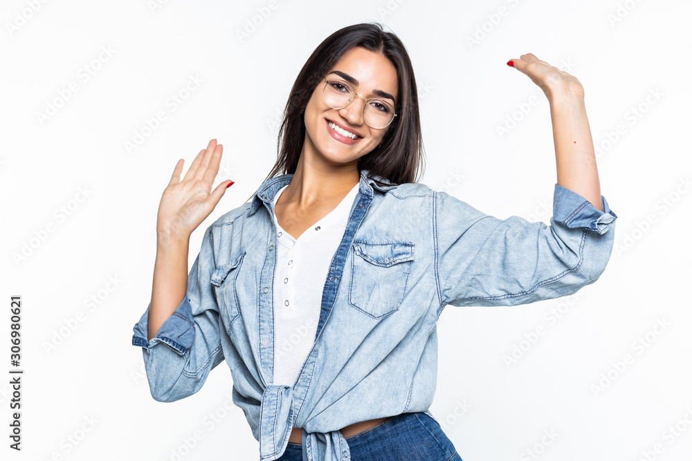 Beautiful sexy young woman dancing isolated on white background Beautiful sexy young woman dancing isolated on white background