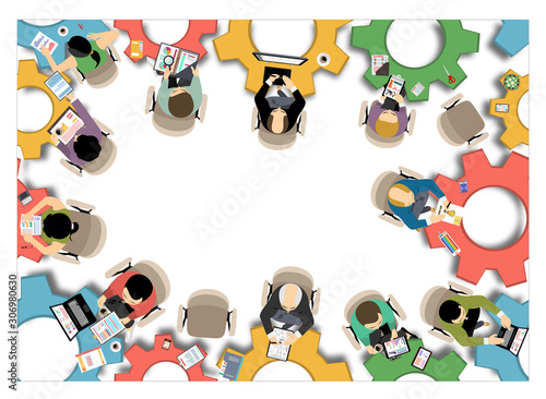 Flat design illustration concepts for business analysis and planning, consulting, team work, project management, financial report and strategy. Business seminar. Concepts web banner.