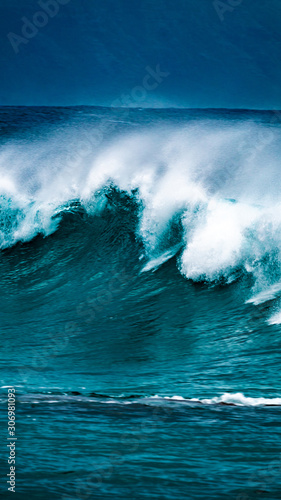 The waves of North Shore Oahu Hawaii during Vans Triple Crown