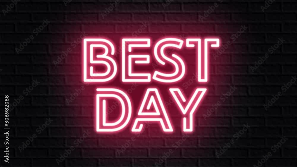 red neon video animation best day red neon video animation best day