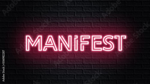 red neon video animation manifest photo