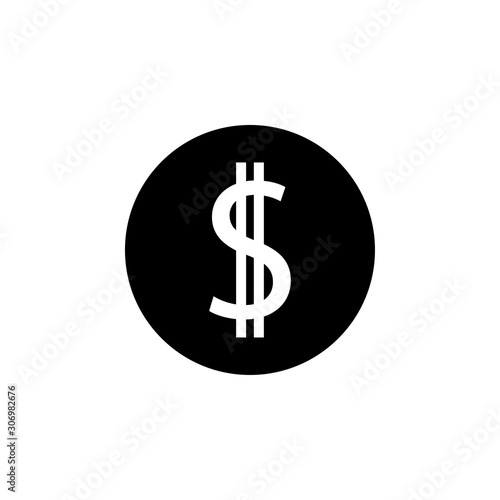 Coin with dollar sign simpl...