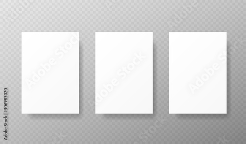 Set of multicolored binder clips on a piece of paper on a transparent background. Clerical clothespin on a transparent background