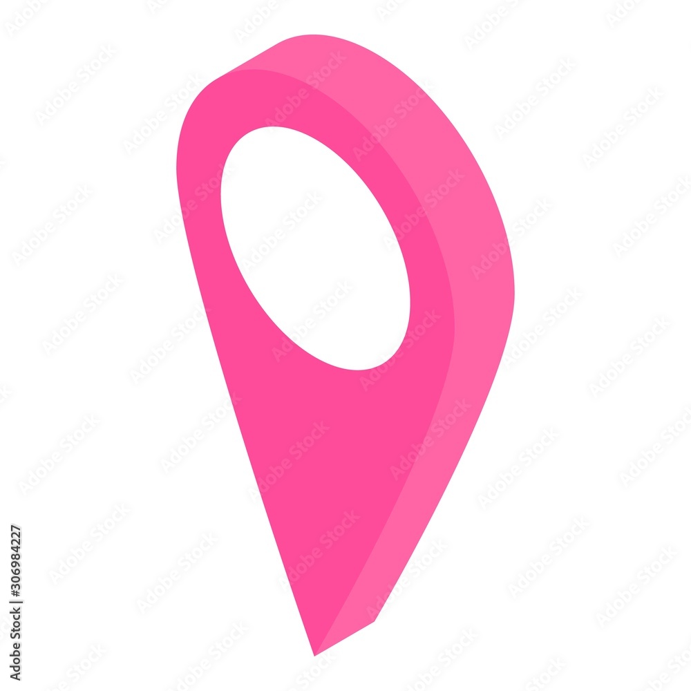 Gps pin map icon. Isometric of gps pin map vector icon for web design isolated on white background Gps pin map icon. Isometric of gps pin map vector icon for web design isolated on white background
