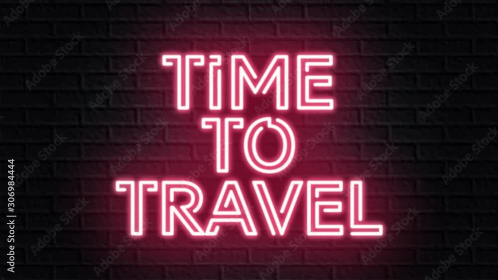 red neon video animation time to travel red neon video animation time to travel