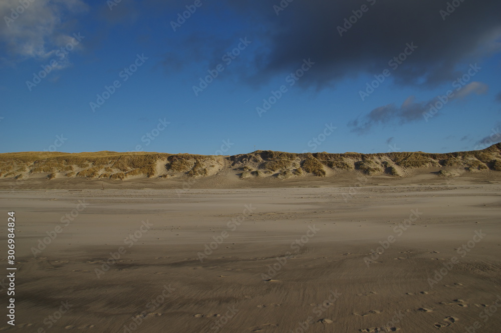 Sandstrand  und Dünen an dänemarks Nordseeküste