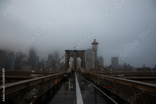 Brooklyn bridge under the rain weather © Nicoleta