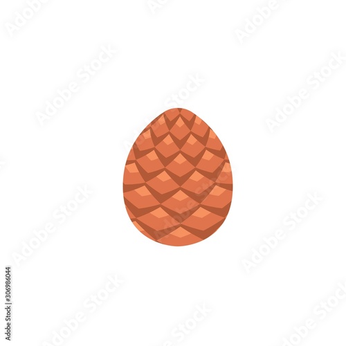 Small pine cone icon. Isometric of small pine cone vector icon for web design isolated on white background