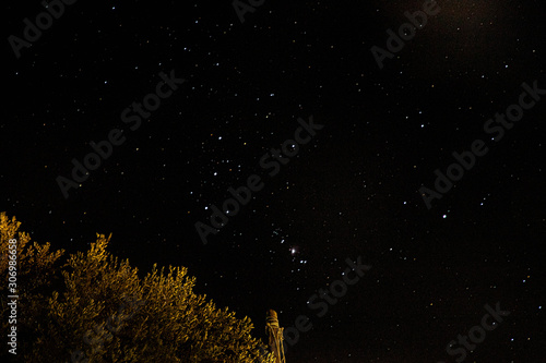 Cielo stellato notturno, d'inverno