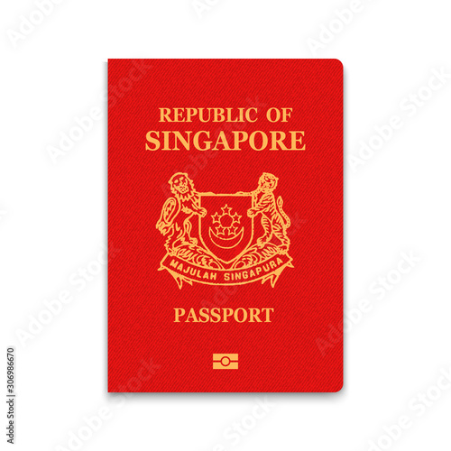 Realistic 3d Passport singapore