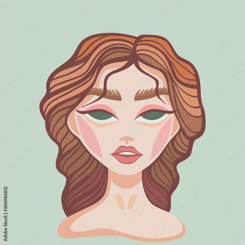 Advertising banner drawing portrait illustration. Advertising banner drawing portrait illustration.