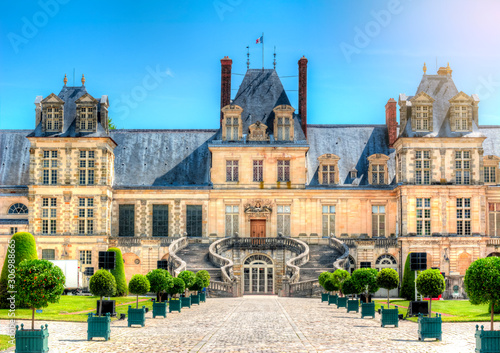 Fontainebleau palace (Chateau de Fontainebleau) in France photo