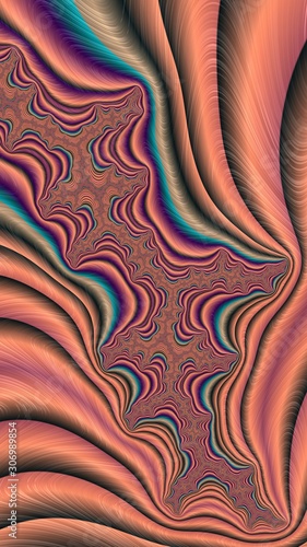 Artfully 3D rendering fractal background