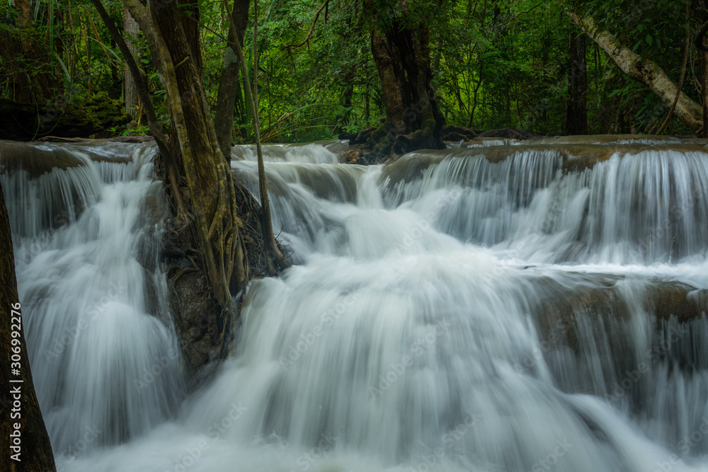 Fototapeta premium Kanchanaburi Jungle Waterfalls and Pristine Phuket Beaches