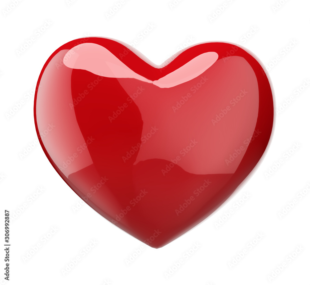 Red Heart with clipping path - 3D illustration Red Heart with clipping path - 3D illustration