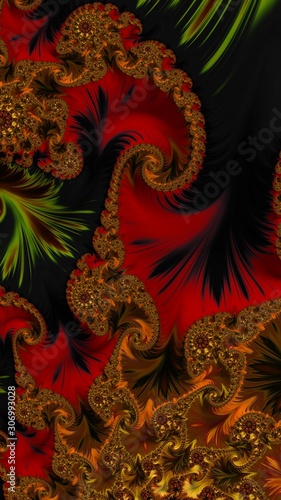 Artfully 3D rendering fractal background