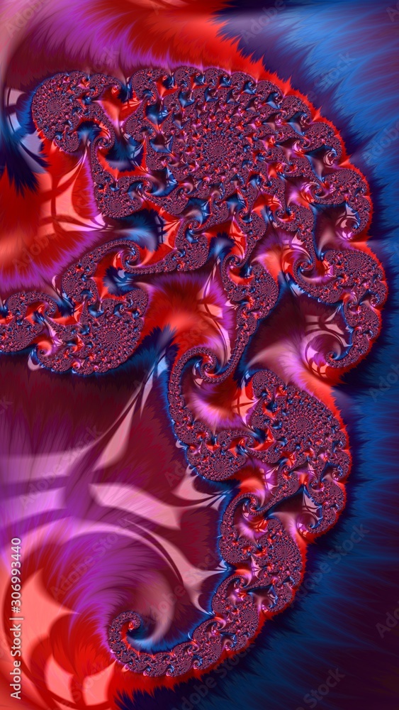 Fototapeta premium Artfully 3D rendering fractal background