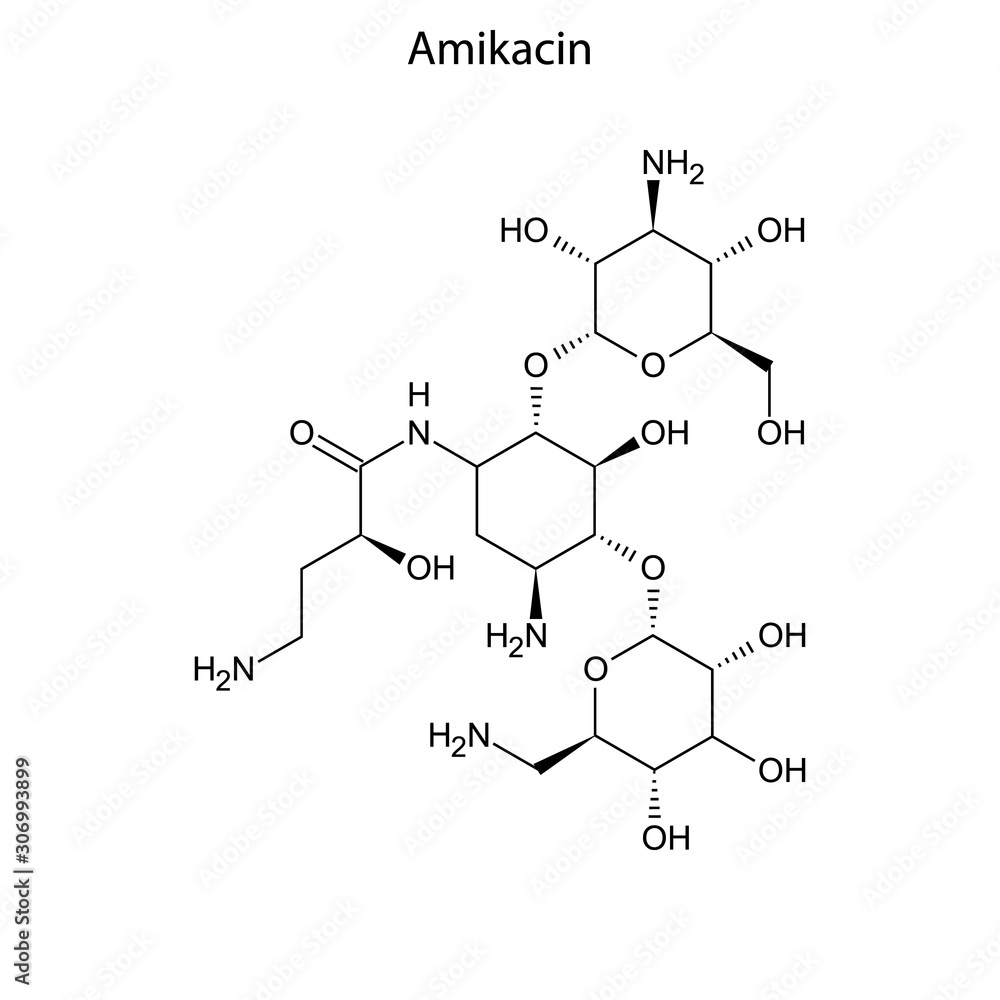 amikacin Skeletal formula of Chemical element amikacin Skeletal formula of Chemical element