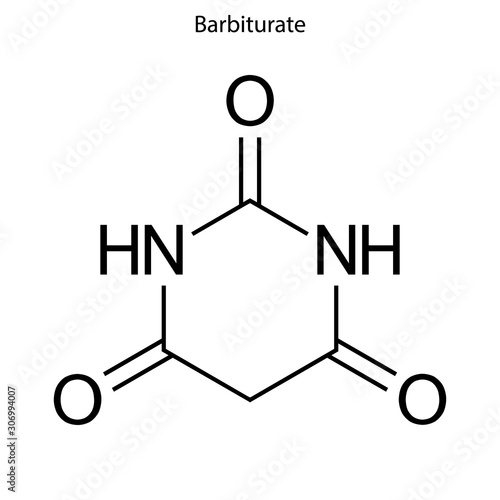 barbiturate Skeletal formula of Chemical element
