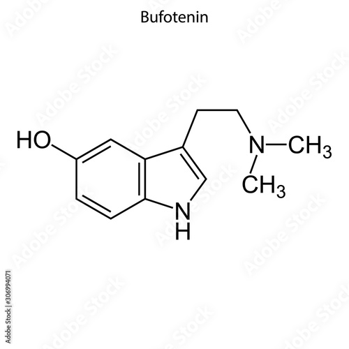 bufotenin Skeletal formula of Chemical element
