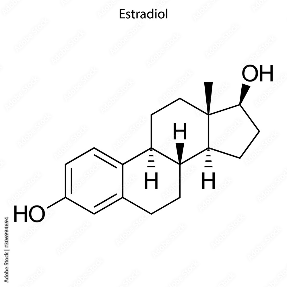 estradiol Skeletal formula of Chemical element estradiol Skeletal formula of Chemical element