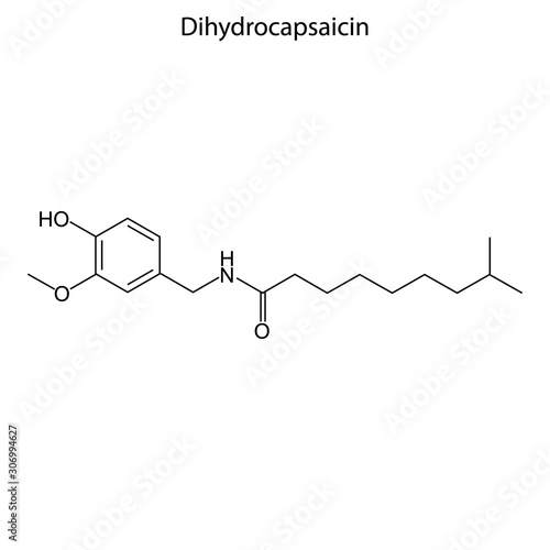 dihydrocapsaicin Skeletal formula of Chemical element