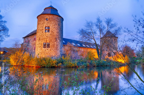 Mittelalterliche Wasserburg in Ratingen
