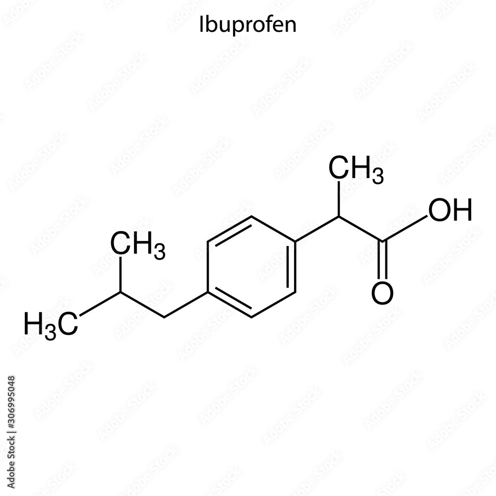 ibuprofen Skeletal formula of Chemical element